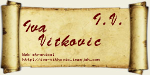 Iva Vitković vizit kartica